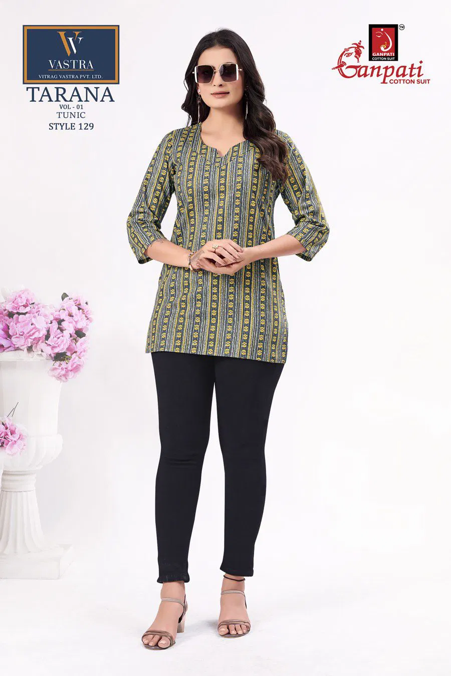 Ganpati Tarana Vol 1 Casual Wear Cotton Printed Short Tops Collection